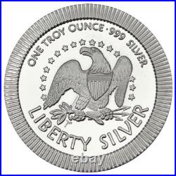 Lot of 10 1 Troy oz Liberty Bell Stackable. 999 Fine Silver Round Lot of 10 1 Troy oz Liberty Bell Stackable. 999 Fine Silver Round