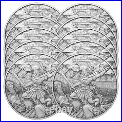 Lot of 10 1 Troy oz Spartacus Design. 999 Fine Silver Round