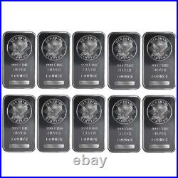 Lot of 10 1 Troy oz Sunshine Mint. 999 Fine Silver Bar Mint Mark SI Sealed
