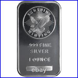 Lot of 10 1 Troy oz Sunshine Mint. 999 Fine Silver Bar Mint Mark SI Sealed