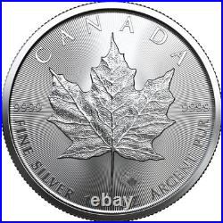 Lot of 10 1 oz 2022 Canadian. 9999 Silver Fine Maple Leaf Coin BU $5