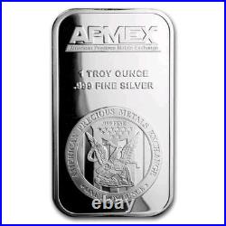 Lot of 10 1 oz Silver Bar by APMEX. 999 Fine