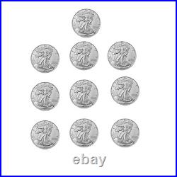 Lot of 10-2022 American Silver Eagle $1 Coin 1 oz. 999 Fine Silver BU Lot of 10-2022 American Silver Eagle $1 Coin 1 oz. 999 Fine Silver BU