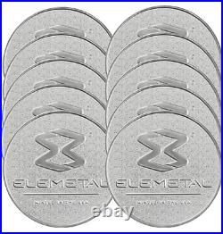 Lot of 10 Elemetal 1 oz. 999 Fine Silver Rounds