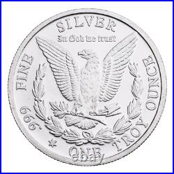 Lot of 10 Private Mint Morgan Dollar Tribute 1 oz. 999 Fine Silver Rounds
