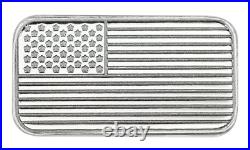 Lot of 200x 1g. 999 Fine Silver Bars, 100x Pan Silver Co. & 100x US Flag Bars Lot of 200x 1g. 999 Fine Silver Bars, 100x Pan Silver Co. & 100x US Flag Bars