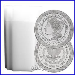 Lot of 20 1 Troy oz Morgan Stackable. 999 Fine Silver Rounds Full Roll