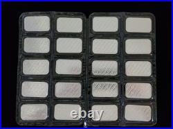 Lot of 20 1 oz SilverTowne Silver Bar. 999 Fine Silver