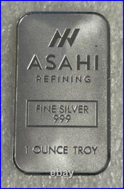 Lot of 20 Silver 1 oz Silver Asahi. 999 Fine Silver Bars Lot of 20 Silver 1 oz Silver Asahi. 999 Fine Silver Bars