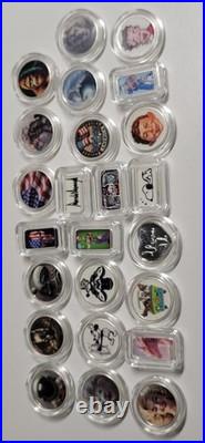 Lot of 24? Highly Collectible Colorized One Gram 0.999 Fine Silver in Capsule
