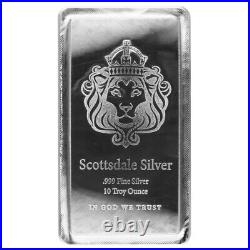 Lot of 2 10 Troy oz Scottsdale Stacker. 999 Fine Silver Bar