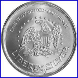 Lot of 2 1 Troy oz A-Mark. 999 Fine Silver Round