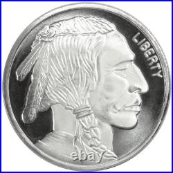Lot of 2 1 Troy oz Buffalo. 999 Fine Silver Round