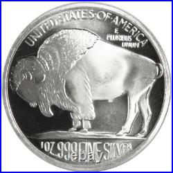 Lot of 2 1 Troy oz Buffalo. 999 Fine Silver Round