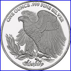 Lot of 2 1 Troy oz Saint Gaudens Design. 999 Fine Silver Round