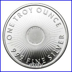 Lot of 2 1 Troy oz Sunshine Minting. 999 Fine Silver Round Mint Mark SI