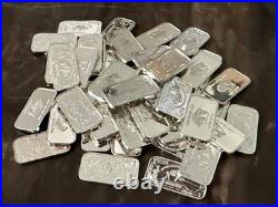 Lot of 30 x 1 Gram Silver Buffalo Bar 1 gm 0.999 Fine Pure Silver