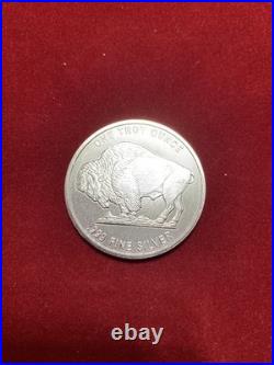 Lot of 3 1 Troy oz Indian Head/Buffalo. 999 Fine Silver Rounds