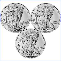 Lot of 3 2026 1 oz. 999 Fine Silver American Eagle $1 Coin BU