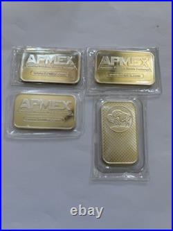Lot of 4 x 1 oz. 999 Fine Silver Bars APMEX Buffalo 4 Troy Ounces