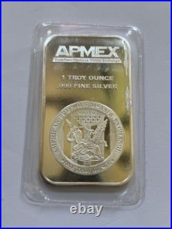 Lot of 4 x 1 oz. 999 Fine Silver Bars APMEX Buffalo 4 Troy Ounces