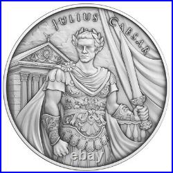 Lot of 5 1 Troy oz Julius Caesar Design. 999 Fine Silver Round