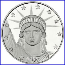 Lot of 5 1 Troy oz Lady Liberty. 999 Fine Round