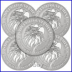 Lot of 5 1 Troy oz Mighty Eagle. 999 Fine Silver Round Lot of 5 1 Troy oz Mighty Eagle. 999 Fine Silver Round