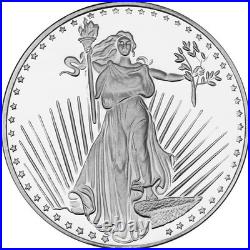 Lot of 5 1 Troy oz Saint Gaudens Design. 999 Fine Silver Round