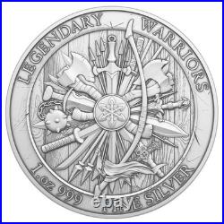 Lot of 5 1 Troy oz William Wallace Design. 999 Fine Silver Round
