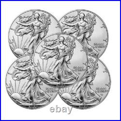 Lot of 5 2023 American 1 oz. 999 Fine Silver Eagle $1 Coin BU-IN STOCK