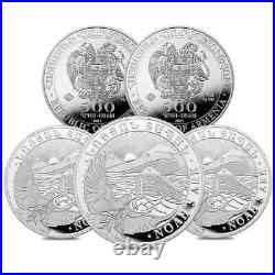 Lot of 5 2023 Armenia 1 oz Noah's Ark Silver Coin 500 Dram. 999 Fine BU