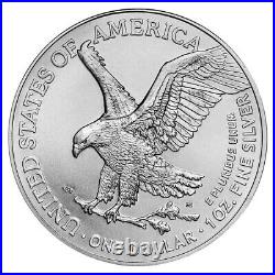 Lot of 5 2024 American 1 oz. 999 Fine Silver Eagle $1 Coin BU-Free Shipping