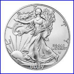 Lot of 5 2024 American 1 oz. 999 Fine Silver Eagle $1 Coin BU-Free Shipping