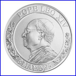 Lot of 5 2025 1 Troy oz Pope Leo XIV Commemorative. 999 Fine Silver Round Lot of 5 2025 1 Troy oz Pope Leo XIV Commemorative. 999 Fine Silver Round