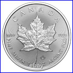 Lot of 5 2026 1 oz Canada 9999 Fine Silver Maple Leaf $5 Coin BU