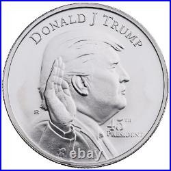 Lot of 5 Donald Trump 45th President 1 oz. 999 Fine Silver Round