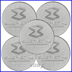 Lot of 5 Elemetal 1 oz. 999 Fine Silver Rounds Lot of 5 Elemetal 1 oz. 999 Fine Silver Rounds