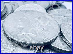 Lot of 5 Peace Silver Dollar 90%. 9 Fine US Minted Bullion Round Coin Bulk Lot