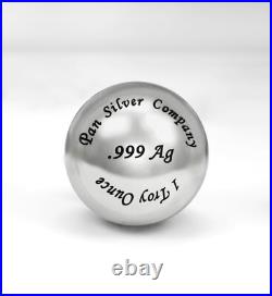 Lot of 5x 1 Troy Ounce (31.1g). 999 Fine Silver Ball Sphere (Pan Silver)
