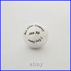 Lot of 5x 1 Troy Ounce (31.1g). 999 Fine Silver Ball Sphere (Pan Silver)