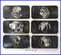 Lot of 6 The Washington Mint 1oz. 999 Fine Silver Bar