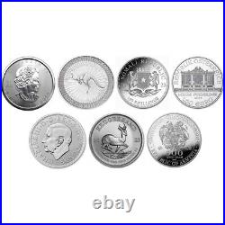 Lot of 7 2023 1 oz Silver Coins From Around The World Brilliant Unc In Stock