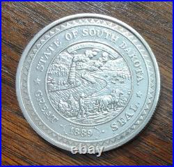 Lot of Two 1988 South Dakota 1oz 0.999 Fine Silver Bullion Coins (Lot#1)