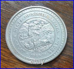 Lot of Two 1988 South Dakota 1oz 0.999 Fine Silver Bullion Coins (Lot#1)