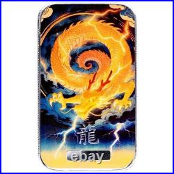 Lucky Dragon 2026 1 oz Silver Tiandiàn Lightning Bullion Colorized Bar