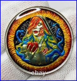 Lust (Fire Edition) Custom Single Enamel 1 oz. 999 Fine Silver Art Round Lust (Fire Edition) Custom Single Enamel 1 oz. 999 Fine Silver Art Round