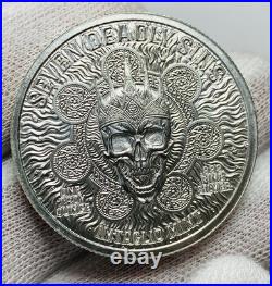 Lust (Fire Edition) Custom Single Enamel 1 oz. 999 Fine Silver Art Round