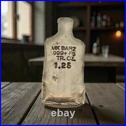 MK BarZ 1.25 oz. 999 Fine Antiqued Silver'Vodka Bottle' Hand Poured Bar