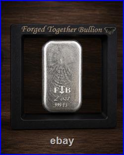 Majestic Wolf Silver Art Bar 2 ozt AVG. 999 Fine Silver